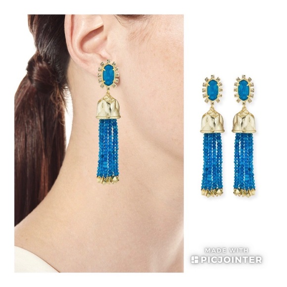 Kendra Scott Jewelry - KENDRA SCOTT Blue Topaz Decker Earrings ⚡️Flash Sale⚡️
